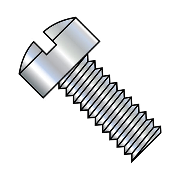 #10-24 x 1-1/2 in Slotted Fillister Machine Screw, Zinc Plated Steel, 3000 PK
