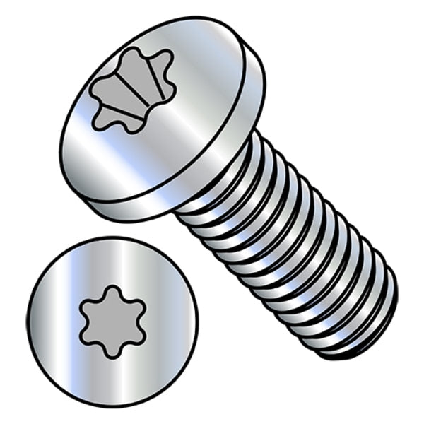 #10-24 x 1/2 in Torx Pan Machine Screw, Zinc Plated Steel, 7000 PK