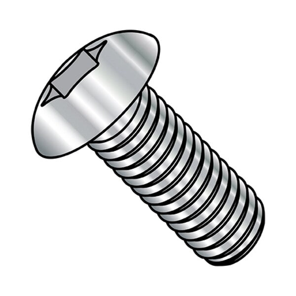 #10-24 x 1/2 in Torx Truss Machine Screw, Plain Stainless Steel, 3500 PK