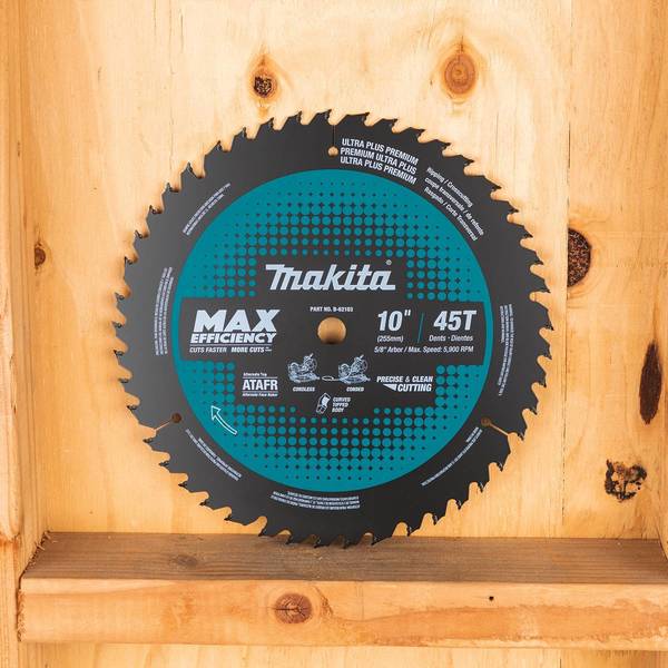 Carbide-Tipped Max Efficiency Miter Saw Blade 45T 10