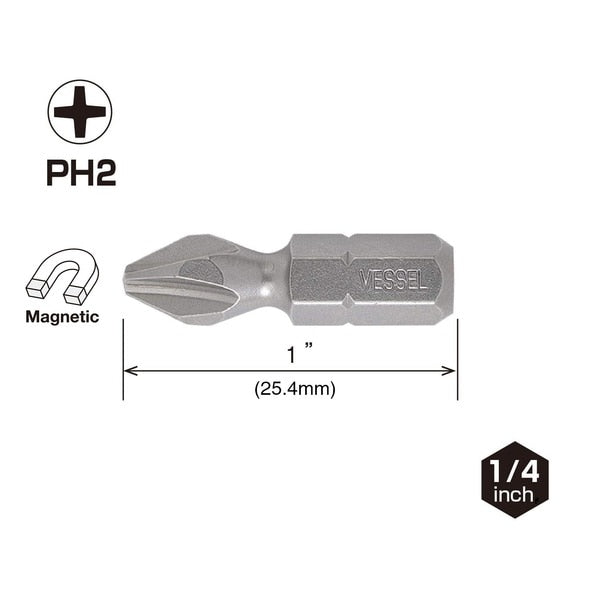 NECK TORSION Insert Bit PH2x25.4, PK3