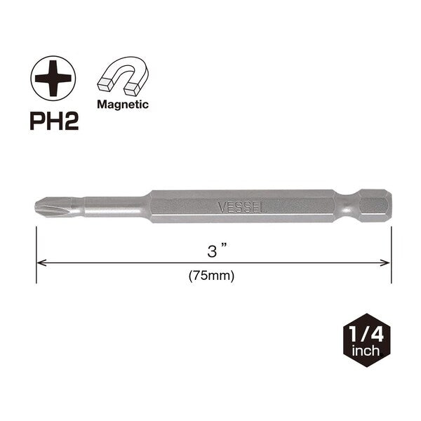 NECK TORSION Power Bit PH2x75, K1, PK10