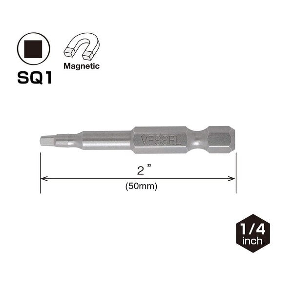 NECK TORSION Power Bit SQ1x50, PK25