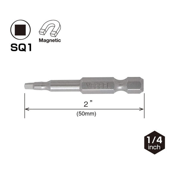 NECK TORSION Power Bit SQ1x50, PK2