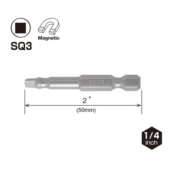 NECK TORSION Power Bit SQ3x50, PK25