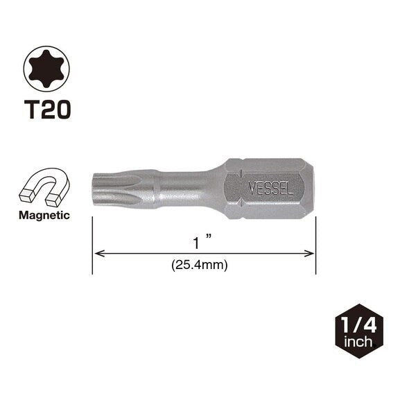 NECK TORSION Insert Bit T20x25.4, PK3