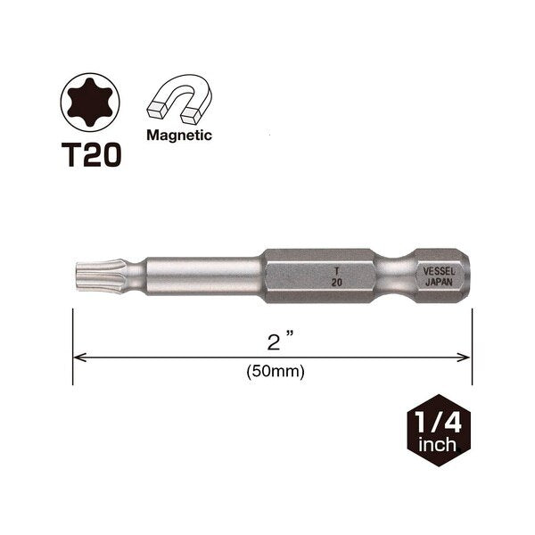 NECK TORSION Power Bit T20x50 W/ M, PK10