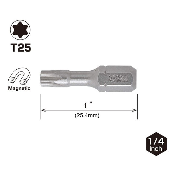 NECK TORSION Insert Bit T25x25.4, PK25