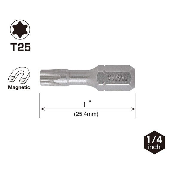 NECK TORSION Insert Bit T25x25.4, PK3