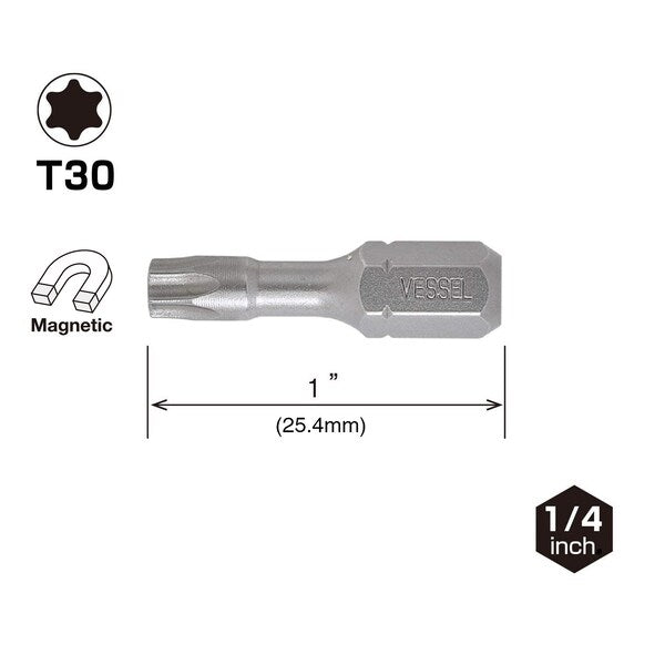 NECK TORSION Insert Bit T30x25.4, PK25