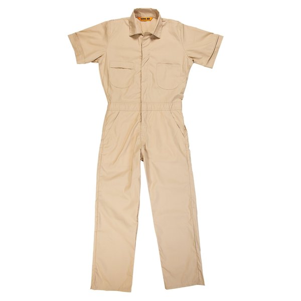 Coverall, Poplin, Short Sleeve, Med Short