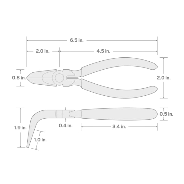 6 Inch 70-Degree Bent Long Nose Pliers