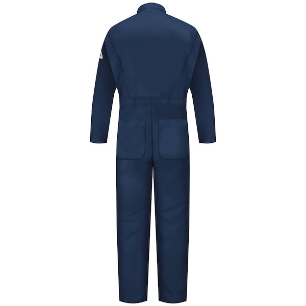 Flame Resistant Coverall, Navy, 100% Cotton, M