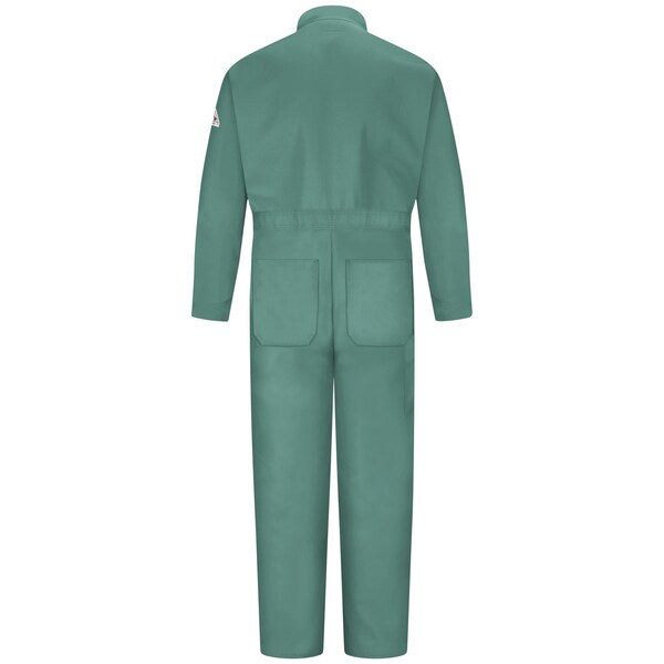 Flame Resistant Coverall, Light Green, 100% Cotton, 2XL