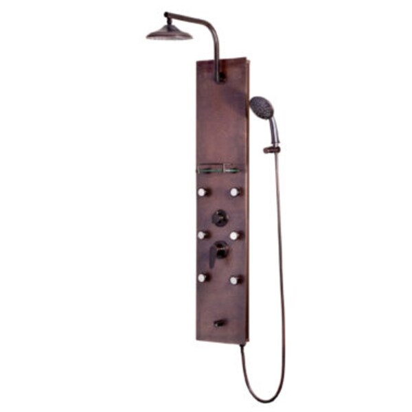 Hammered Copper Orb Shower Panel-Sedona Showerspa