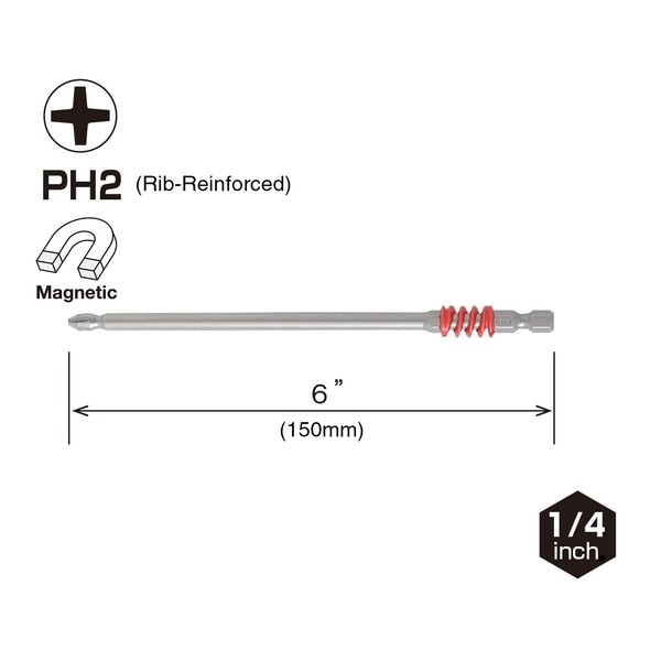 NECK TORSION Rib-Reinforced Power Bit PH