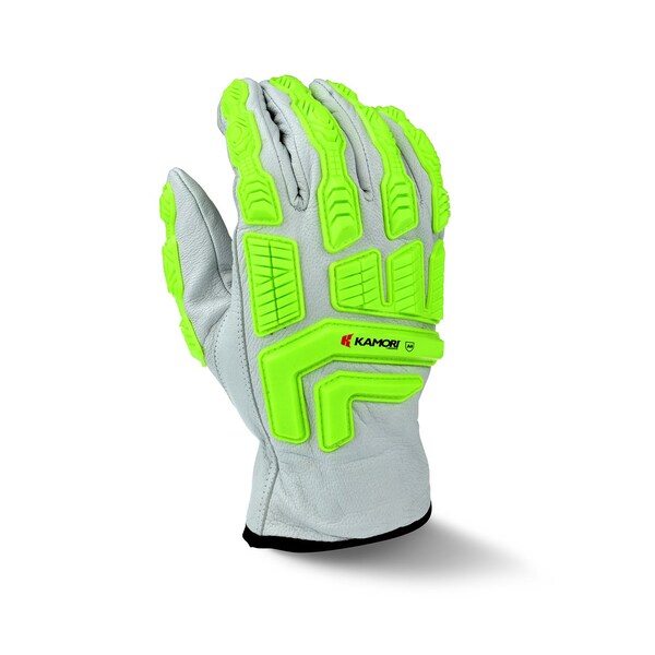 Cut Resistant Impact Gloves, A4 Cut Level, Uncoated, L, 1 PR