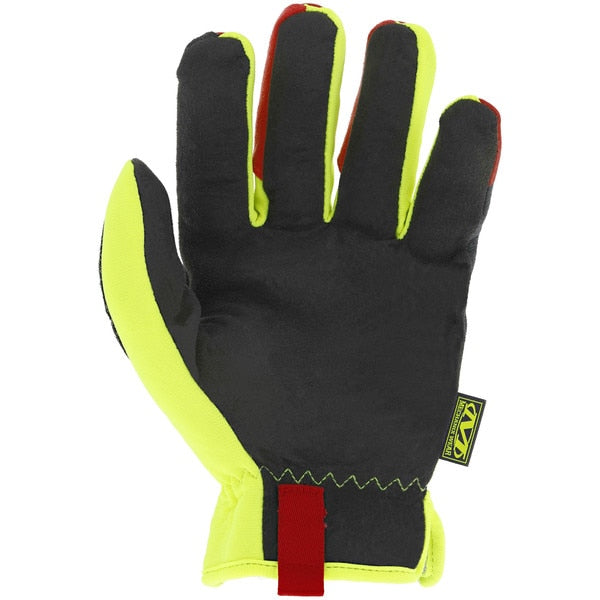 Hi-Vis Cut Resistant Gloves, A4 Cut Level, Uncoated, M, 1 PR