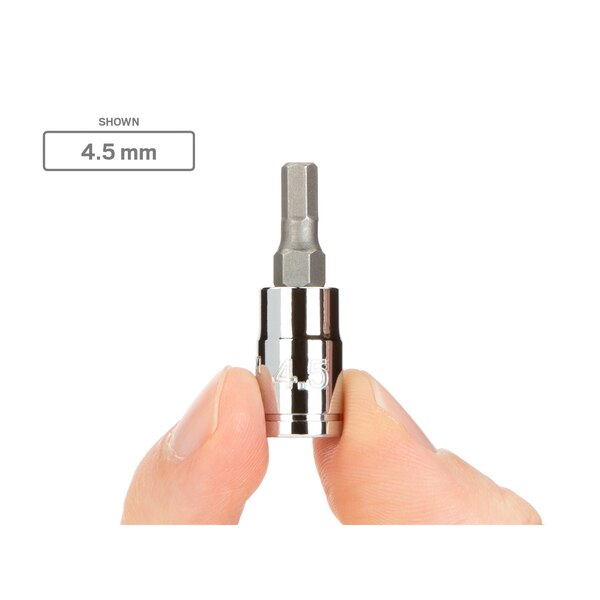 4 mm Tip, Hex Bit Socket 1/4 Inch Drive x 4 mm, Metric 1/4 in. Drive