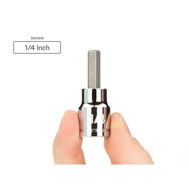 7/32 in Tip, Hex Bit Socket 3/8 Inch Drive x 7/32 Inc, SAE 3/8 in. Drive