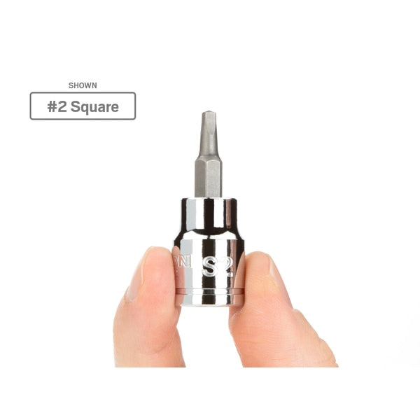 S1 Tip, Square Bit Socket 3/8 Inch Drive x #1, 3/8 in. Drive