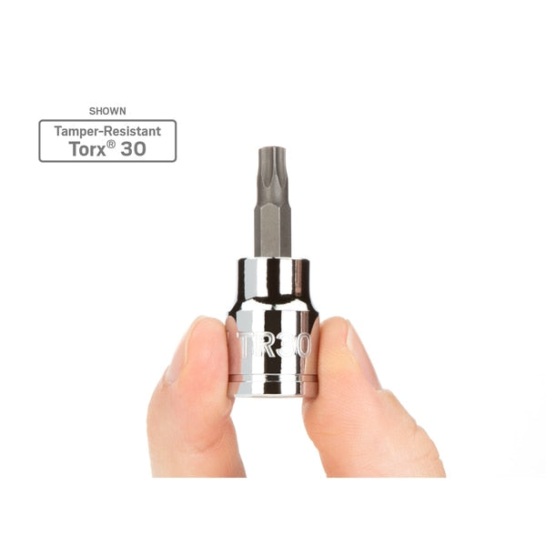 TR10 Tip, Star Bit Socket 3/8 Inch Drive x TR10 Ta, Tamper Resistant Torx 3/8 in. Drive