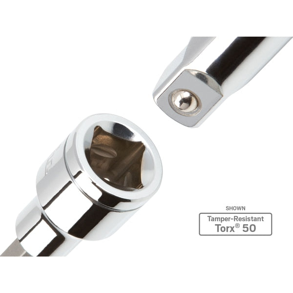 TR55 Tip, Star Bit Socket 1/2 Inch Drive x TR55 Ta, Tamper Resistant Torx 1/2 in. Drive