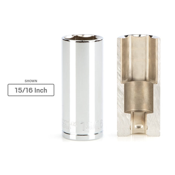 1/2 Inch Drive x 1 Inch Deep 6-Point Socket