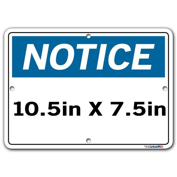 Aluminum Composite Sign, 7-1/2