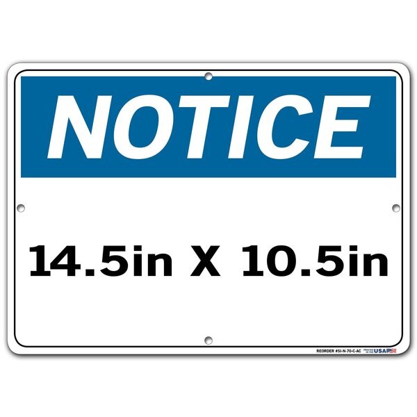 Aluminum Composite Sign, 10-1/2