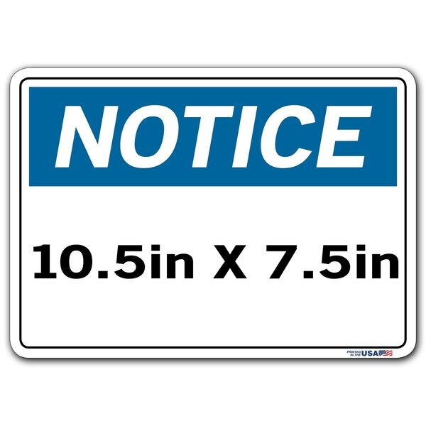 Vinyl Label Sign, 7-1/2