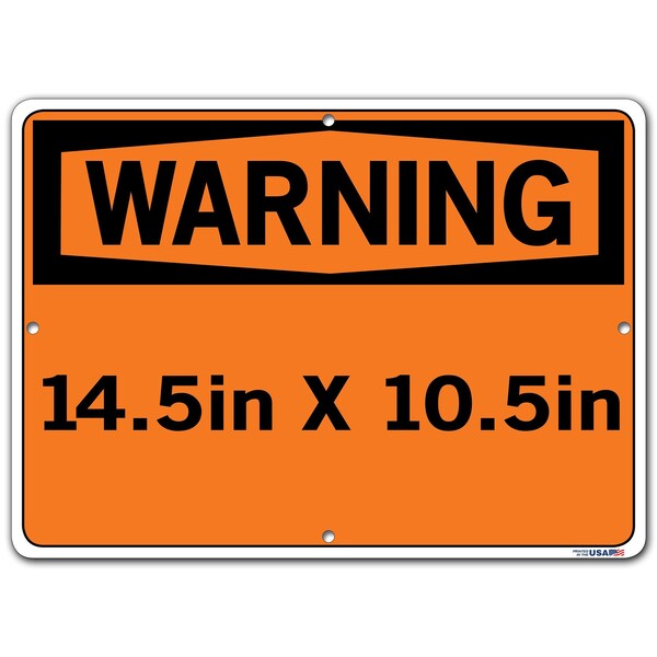 Sign-Warning-22, 14.5x10.5, Alum, Comp, .130