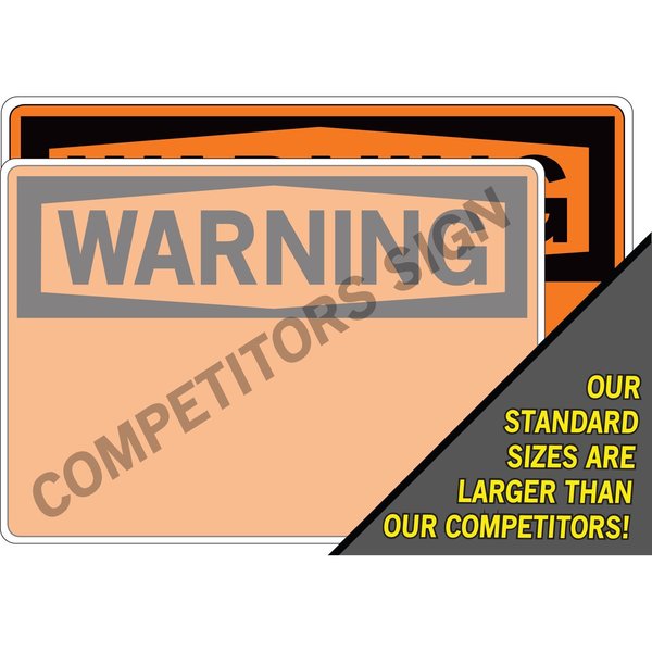 Sign-Warning-23, 12.5x9.5, Alum, Comp, .130