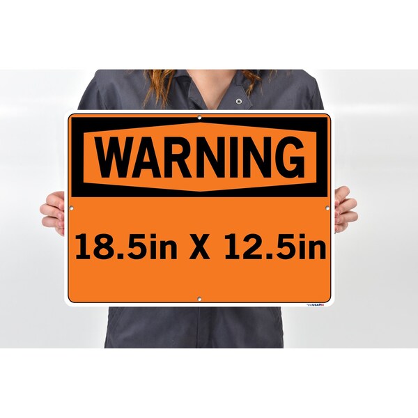 Sign-Warning-23, 18.5x12.5, Alum, Comp, .130