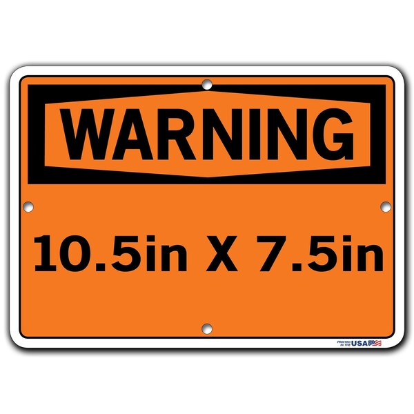 Sign-Warning-24, 10.5x7.5, Aluminum, .040