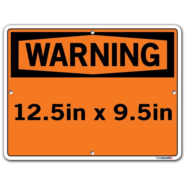 Sign-Warning-24, 12.5x9.5, Aluminum, .063