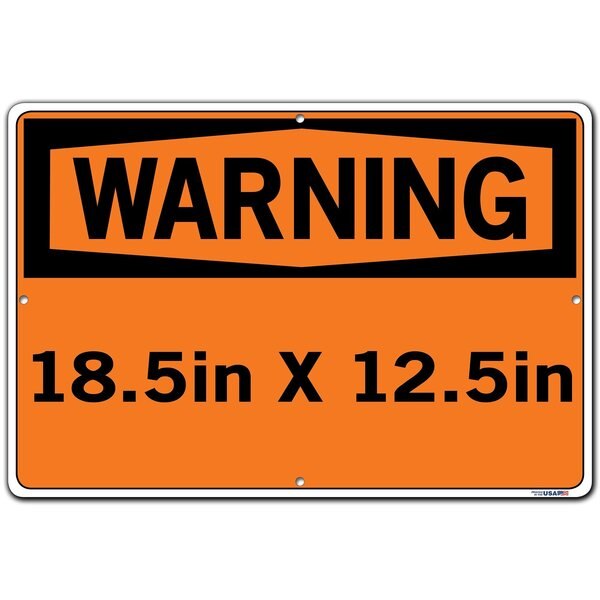 Sign-Warning-24, 18.5x12.5, Aluminum, .063