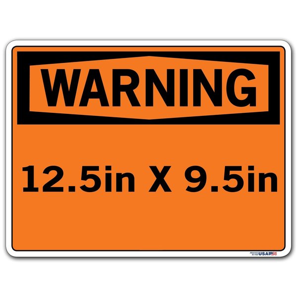 Sign-Warning-30, 12.5x9.5, Lbl/Decal, .011