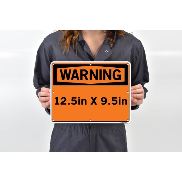 Sign-Warning-36 12.5X9.5 Aluminum .063