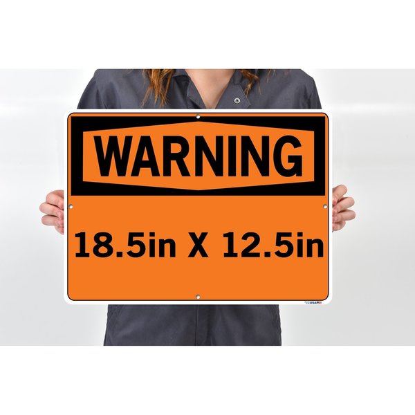 Sign-Warning-37 18.5X12.5 Aluminum .040, SI-W-37-D-AL-040