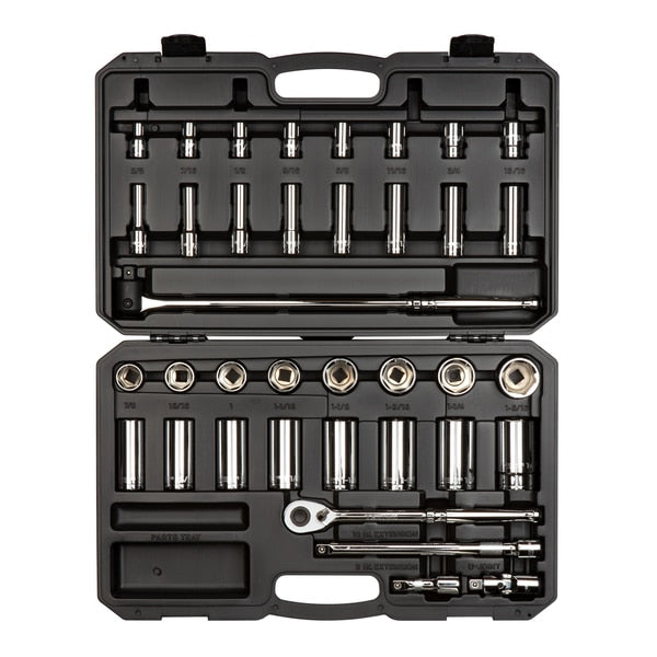 1/2 Inch Drive 6-Point Socket and Ratchet Set, 37-Piece (3/8 - 1-5/16 in.)
