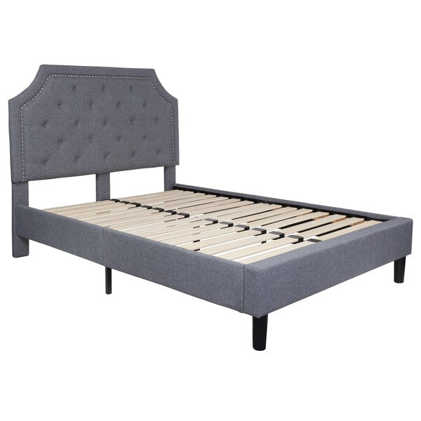 Brighton Full Platform Bed, Light Gray