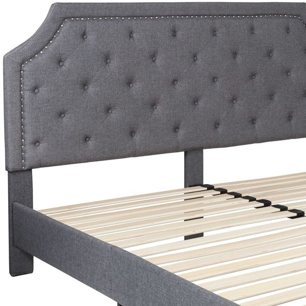 Brighton King Platform Bed, Light Gray