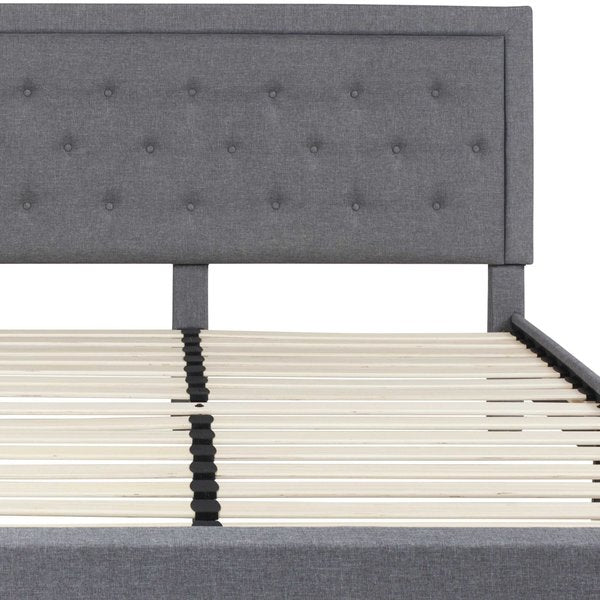 Roxbury King Platform Bed, Light Gray