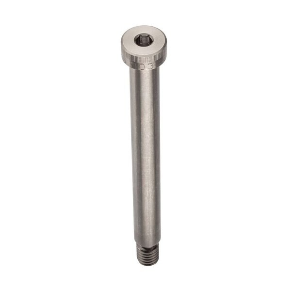 Shoulder Screw, 3A Thr Sz, 1/2 Thr Lg, 3-1/2 in Shoulder Lg, 18-8 Stainless Steel