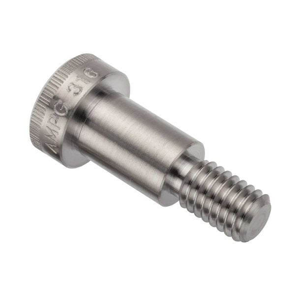 Shoulder Screw, 3A Thr Sz, 5/8 Thr Lg, 3/4 in Shoulder Lg, 316 Stainless Steel