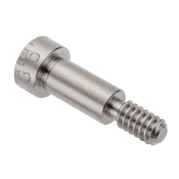 Shoulder Screw, 3A Thr Sz, 3/8 Thr Lg, 1/2 in Shoulder Lg, 316 Stainless Steel