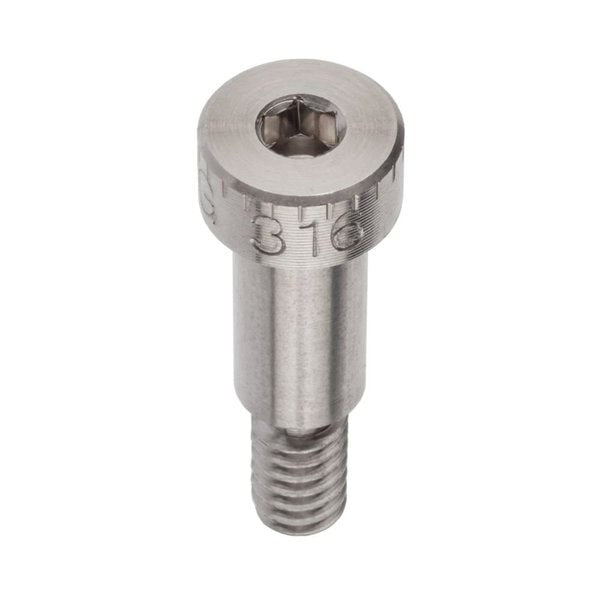 Shoulder Screw, 3A Thr Sz, 3/8 Thr Lg, 1/2 in Shoulder Lg, 316 Stainless Steel