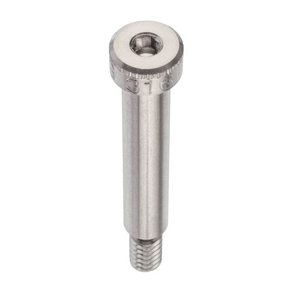 Shoulder Screw, 3A Thr Sz, 3/8 Thr Lg, 1-1/4 in Shoulder Lg, 316 Stainless Steel