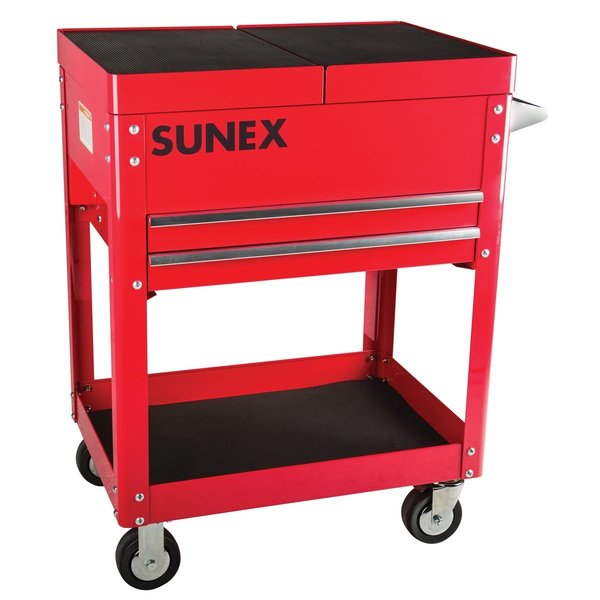 Compact Slide Top Utility Cart, Red, 8035R